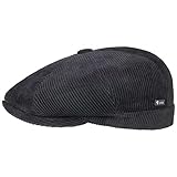 Lipodo 8 Panel Cord Flatcap Hombre - Gorra Plana de algodón - Made in Italy - Gorra Plana Unicolor - Otoño/Invierno - Ajuste Normal - Gorra Forrada de Invierno Azul XL (60-61 cm)