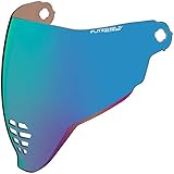 Icon Visera para motocicleta Airflite con efecto espejo, color azul