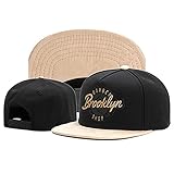 VSDFS Brooklyn Letra Bordado Gorra De Béisbol Moda Hip-Hop Marea Gorras Hombres Y Mujeres Sombrero Plano Universal Deportes Al Aire Libre Sombreros para El Sol Khakiblack