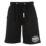 Lonsdale - Pantalones cortos de boxeo para hombre, pantalones deportivos Negro L
