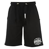 Lonsdale - Pantalones cortos de boxeo para hombre, pantalones deportivos Negro L