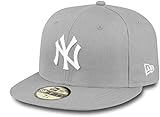 New Era York Yankees 59fifty Cap MLB Basic Grey/White - 7 1/4-58cm