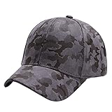 Peaked Unisex para Mujer para Hombre Sombrero Outdoor Gorra Leopardo Camuflaje De Béisbol Moda Casual Sport Polo Cap Cap (Color : Dunkelgrau, Size : One Size)