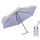 BBLL   Girl UV Mini Paraguas de Bolsillo Paraguas Plegable de Plata de Titanio Sombrilla Plana Ultraligera UV Protector Solar de Doble propósito   Púrpura