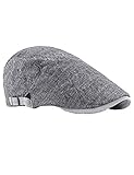 FBBULES Algodón Mezcla Clásico Plano Gorra Boinas Vendedor de Periódicos Sombreros - Hombres Chicos Casual Sombrero de conducción con Hebilla Ajustable