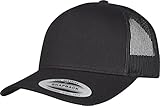 Flexfit Gorra de Camionero Unisex de 5 Paneles, Estilo Retro, Unisex Adulto, 6506, Negro, Talla única