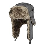 MeOkey Sombrero de Trampero Unisex Impermeable Invierno Cálido Gorro de Aviador Ruso para Actividades al Aire Libre