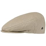 Lierys Gorra de Lino Inglese Hombre - Made in Italy Gorro Ivy con Visera, Forro Primavera/Verano - 62 cm Beige