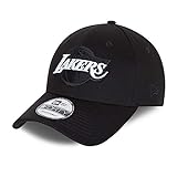 New Era Los Angeles Lakers 9forty Snapback Cap Verstellbar Kappe Black Base Schwarz - One-Size