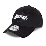 New Era Los Angeles Lakers 9forty Snapback Cap Verstellbar Kappe Black Base Schwarz - One-Size