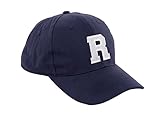 Gorra de béisbol infantil, diseño con letras A-Z, unisex, color azul marino multicolor R Regular