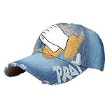 ZXQHMK Gorra de béisbol Nuevo Unisex Pintado a Mano Denim Rhinestone Gorra de béisbol Snapback Hip Hop Sombrero Plano