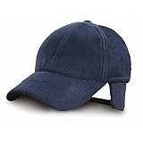 Gorra polar con orejeras POLARTHERM™ - Ideal para Invierno, Montaña, Nieve, Trabajo, Industria, Pescar, Deportes - Hombre/Mujer (Unisex) (Azul Marino)