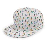 Gorra de béisbol con diseño de Cactus de Dibujos Animados, Unisex, 3D, Hip Hop, con Visera Plana, Gorra de béisbol, Color Negro