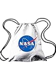 Mister Tee NASA Gym Bolsas con cordón, Blanco, Talla única Unisex Adulto