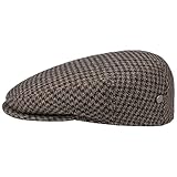 Lierys Gorra Britain Pata de Gallo Hombre - Made in Italy Gorro Ivy Invierno con Visera, Forro Verano/Invierno - 58 cm marrón