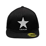 Black Star David Bowie White Negro Original Gorra Snapback Unisex Ajustable con Visera Plana y Logotipo Urbano Bordado