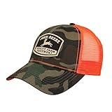 John Deere Camo HI-Viz Hat W/Retro Logo, Green