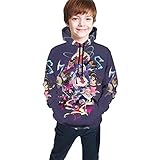 Hidend Sudaderas para Niña Niño,Sudadera con Capucha para Niños Avatar The Last Legend Airbender of Korra Aang Comfortable Teen Hooded Sweater Black