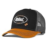 Oblack Gorras de Hombre Origins Black Orange Gorras Mujer Naranja Negra Beisbol Ajustable con Visera y Rejilla - Gorra Trucker