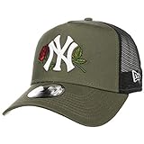 New Era Gorra Trucker MLB Twine York Yankees Verde Oliva-Negro - Ajustable