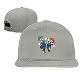 Adlrckn Super-Mario-Bros-Painting Gorra de béisbol de Rejilla Ajustable Gorra de Camionero Lavado de papá
