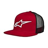 Alpinestars Corp Camionero Gorra de béisbol, Negro Rojo, OS para Hombre