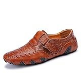Oxfords de Estilo Elegante de cocodrilo para Hombre Casuales Modernos Marrón Negro Zapatos Oxford