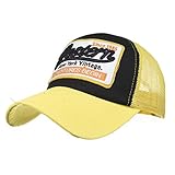 Unisex Gorra de béisbol Ajustable de Estilo Deportes al Aire Libre Motocicleta Gorras de béisbol béisbol de Hip Hop (Amarillo)