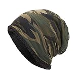 DEELIN Mujeres Hombres CáLidos Holgados Camuflaje Crochet Invierno Lana Esquí Beanie Gorro Gorras Sombrero Camuflaje ArnéS WM103