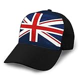 hyg03j4 2803 Gorra Ajustable de béisbol Gorra de Fondo Plano Proporciones verdaderas Bandera del Reino Unido con Textura Gorro de Malla
