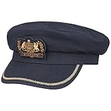 Stetson Gorra Marinera Allenport Hombre - Gorro de capitán con Visera, Forro Verano/Invierno - XL (60-61 cm) Azul