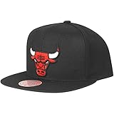 Mitchell & Ness Wool Solid Chicago Bulls - Gorra de béisbol, color negro