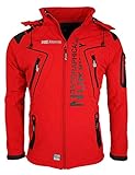 Geographical Norway Hombre de Tacto Suave Funciones Chaqueta para Exterior Impermeable - Rojo, Medium