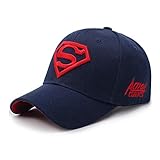 PPSTYLE Unisex Superman Cap Superman Bordado Casual al Aire Libre Gorras de béisbol para Hombres Gorras Snapback para Adultos Sombrero para el Sol-si