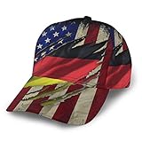 Gorra de béisbol con la Bandera de Alemania Antigua y oxidada de Estados Unidos, Unisex, 3D, de Hip Hop, con Visera Plana, Gorra de béisbol, Color Negro