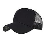 Harpily Gorras Hmobre Beisbol con Visera Gorra de Rejilla Bordados de Verano Mujer Transpirable Casual Gorras Trucker Hombre Hombre Retro Negro