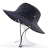 Sombrero Pescador Gorras Sombrero para El Sol para Hombre con ala Ancha Gorra De Pesca Informal Al Aire Libre Malla Transpirable Protección UV Playa para Hombres Sombreros De Visera Sólida Negro