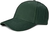 styleBREAKER Gorra clásica de 6 Paneles con Superficie cepillada, Gorra de béisbol, Ajustable, Unisex 04023018, Color:Verde Oscuro