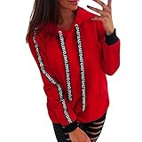 Sudadera con Capucha Sudadera de Empalme, Tamaño Extra Grande para Mujer Sudadera de Manga Larga Sudadera con Capucha Tops Camisa Absolute La Cinta riou