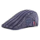 QQSA Lavar la Vendimia algodón Newsboy Cap for Hombres y Mujeres Bordado Plano Sombrero de la Boina del Casquillo de conducción Taxista Gatsby (4 Colores) (Color : 3, Hat Size : 55 60cm)