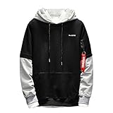 ZODOF Unisex Sudaderas con Capucha Impreso Moda Gorra Y Manga Larga Guardia Sencillo Letras Impreso Tallas Grandes Chaqueta Abrigos Pullover,Negro