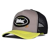 Oblack Gorras de Hombre Origins Neon & Grey Gorras Mujer Amarilla Gris Beisbol Ajustable con Visera y Rejilla - Gorra Trucker