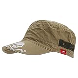 Gorra / visera de verano Modelo Skull & Crossbones Hombre caballero - Acampada/Excursión (59cm/Caqui)