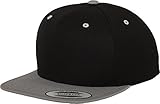 Flexfit Mütze Classic Snapback 2-tone - Gorro, unisex, Multicolor (Blk/Silver), Talla única