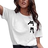 Luckycat Camisetas Tops Estampada para Mascotas de Mujer, Camisa de Verano de Gato Impresión Manga Corta