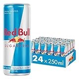 Red Bull Bebida energética, Sin Azúcar Sugarfree - 24 latas de 250 ml. (Total 6000 ml.)