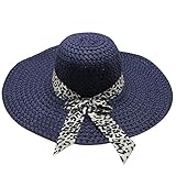 Sombrero de Paja de ala Grande con Estampado de Leopardo para Mujer, Sombreros de ala Ancha Holgados para el Sol, Gorra de Playa de Verano, Sombrero para   Mujer