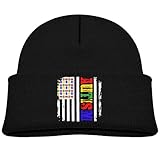 iuitt7rtree - Gorro de Invierno para bebé con diseño de Bandera Estadounidense y Gorro elástico para niños