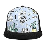 Candy Ane - Gorra unisex con visera plana para el sol, diseño de hip-hop y danza callejera de béisbol, ajustable, cactus, frases positivas